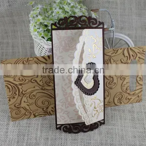 Wedding Favor Exquisite Custom Wooden Laser Cut Heart Wedding Invitations thumbnail-1
