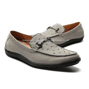 Ostrich Leather Beanie Shoes Breathable Casual Shoes Comfortable Leather Shoes Personalized Leather Men's Shoes Grinding Breathable Anti-Driving Shoes thumbnail-3
