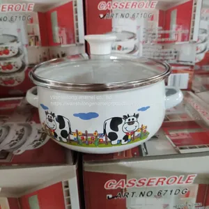 Bule Enamel Cookware/enamel Casserole Sets With Enamel Lid Wholesale thumbnail-5