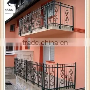 GYD-15B070 Simple Design Wrought Iron Balcony Handrail Fence thumbnail-2