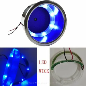 ISURE MARINE 12V Blue 8 LED Stainless Steel Boat Accessories Cup Drink Holder For Boat Car Truck thumbnail-4