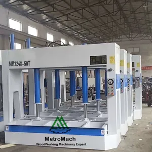Woodworking Hydraulic Melamine Laminating Cold Press Machine for Fire Proofing Floor thumbnail-1