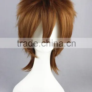 High Quality 35cm Short Straight Katekyo Hitman Reborn Wig Sawada Tsunayoshi Brown Wig Synthetic Anime Wig Cosplay Hair Wigs thumbnail-3