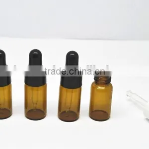 Free Samples Brown Glass Testing Dropper Vial,2ml Amber Glass Vial With Plastic Dropper thumbnail-1