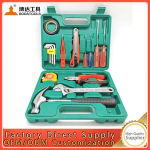17-Piece Home Multifunctional Tool Set Repair Tool Combination Package Mixed Tool Set Hand Tool Kit With Plastic Toolbox Storage Case thumbnail-1