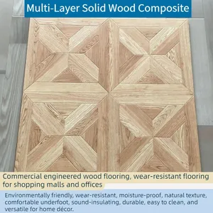 Environmentally Friendly E0 Grade Solid Wood Composite Flooring, Household Silent and Waterproof Flooring thumbnail-3