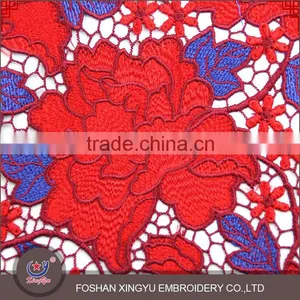 Hot Sale Custom Made Mesh Muilt Colour Bright Laser Embroidery Net Lace Fabric for Women Garment thumbnail-2