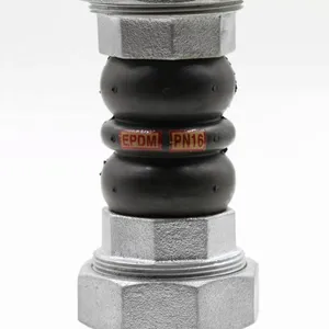 OEM ODM Flexible Joint Connector Female Thread Type Pipe Reinforced Bellows Expansion Rubber Elastic Joint thumbnail-2