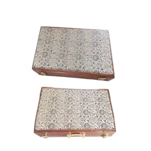 Premium Gift Box Sapele Entandrophragma Cylindricum Song Brocade Faces Wood Box Ancient Book Jewelry Articraft Package Box thumbnail-5
