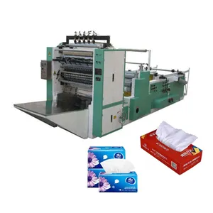 Fully Automatic High-speed PLC-controlled V-Folding Embossing Facial Tissue Machine Production Line With Engine & Gear thumbnail-2