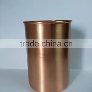 2016 Hot 16oz /450ml 304# Stainless Steel Matt Copper Plated Candle Cup, Metal Candle Jar thumbnail-1