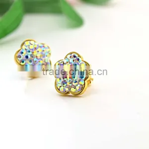Jewelry Factory Wholesale Women Jewelry Earrings Colored Rhinestone Jewelry Set thumbnail-4