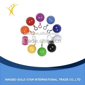 Promotional Disposable PVC Rain Poncho With Ball thumbnail-1