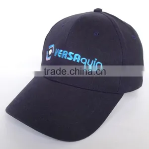 Customized Six Panel Promotional Dark Blue Cotton Baseball Hat From China thumbnail-1