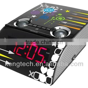 Music Printing LED Digital Turning Alarm Clock Radio thumbnail-2