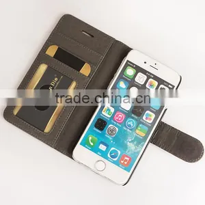 High Quality Genuine Leather Mobile Phone Flip Cover Case for IPhone 6 thumbnail-3