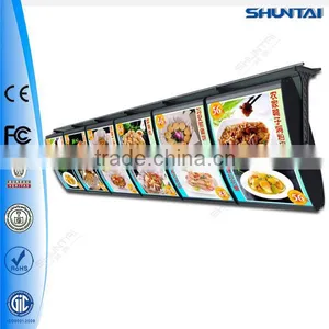 Double Side Rotating Indoor Round Wall-mounted Restaurant Menu Led Light Box thumbnail-1
