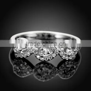 SGS Certified LEKANI 18K Gold Plated Latest Design Diamond Ring for Sale thumbnail-4
