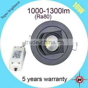 360 Degree Rotatable Led Ceiling Light Power Dimmable 10w Cob Gimbal Downlight Quality Choice thumbnail-3