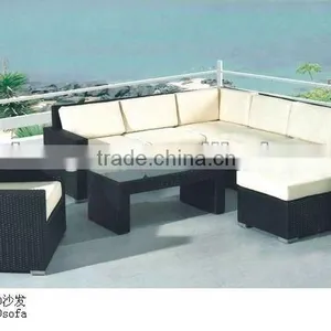 Rattan Sofa Set With Square Arms thumbnail-1