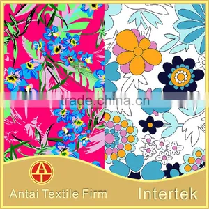 Flower Designs Painting Fabric /Antai Textile Professional 4 Way Stretch Nylon Lycra Spandex Print Fabric With Flower thumbnail-5