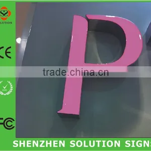 Acrylic Frontlit LED Resin Alphabet Letter Sign With Stainless Steel Frame thumbnail-1