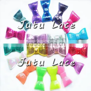 12cm Sequin Hair Bow, Handmade Baby Sequin Bowknot Fabric Hair Accessories thumbnail-3