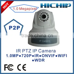 CMOS Sensor and Pan / Tilt / Zoom Technology 720P Megapixel ip Camera Wireless Wifi thumbnail-1