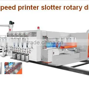 High Speed Flexo 4colors Printing and Slotting and Rotary Die-cutting Machine thumbnail-2