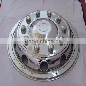 22.5 Wheel Hubcap Cover,Stainless Steel Chrome Wheel Trim for Truck thumbnail-1