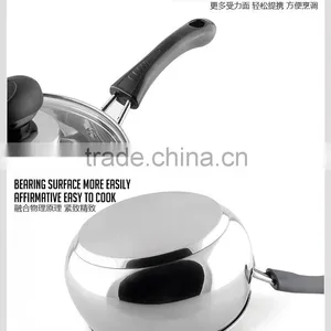 Price of 304 Stainless Steel Round Milk Boiling Saucepan With Glass Lid thumbnail-6