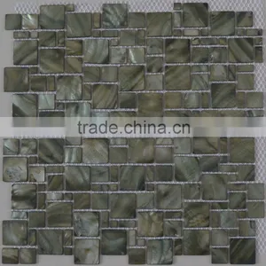 2016 Multisize Colored Gray River Shell Mosaic Tile, Backsplash,bathroom Wall Tile thumbnail-1