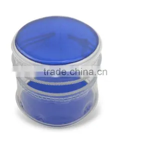 Stand up PVC Cosmetic Bag Zipper Top Cylinder Shape Bag thumbnail-3