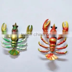 4 Inch Animal Plastic Cartoon Lobster Romania 3D Beach Fridge Magnet thumbnail-1