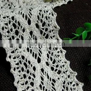 2013 Wide Cotton Lace , Crochet Edge, Width 75mm/7.5cm, Diamond Patten Uesed Mosquito thumbnail-1
