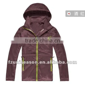 Foldable Ladies Hooded Pullover Windbreaker 2013 thumbnail-1
