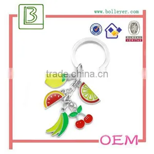 Enamel Tropical Fruit Metal Keychain thumbnail-1