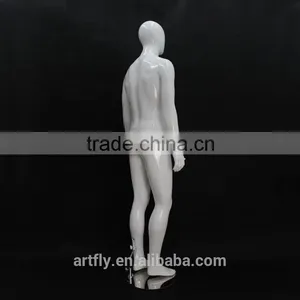 High Gloss White Unbreakable Plastic Mannequin thumbnail-1