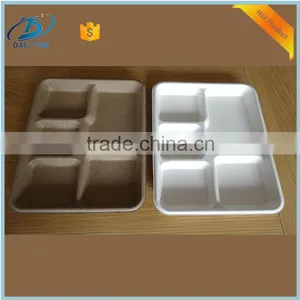China Yangzhou Supplier 5 Separation Disposable Paper Lunch Box thumbnail-1