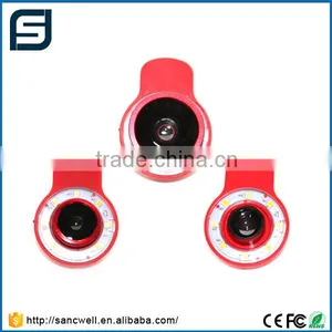 Mobile Phone Mini Universal Wide Angle Fisheye Selfie LED Fill Light Quality Choice thumbnail-3
