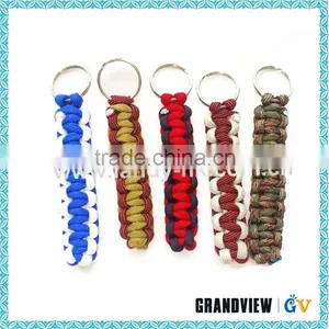 China OEM All Kinds Polyester 4mm Paracord Keychain thumbnail-1