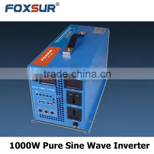 1000W Pure Sine Wave Solar Inverter With PWM Solar Controller 48V dc to 110V AC With Digital Display Metal Case thumbnail-1