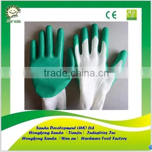 Green Nitrile Coated Gloves thumbnail-1