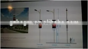 China Lowest Price Aluminum Lamp Post Light Box Lamp Post Signboard With Solar LED Lighting thumbnail-6