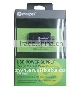 Mallper USB Power Supply (Black 2A) for Iphone Ipod Ipad in the Car thumbnail-1