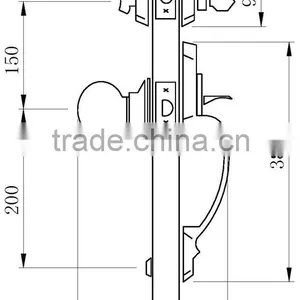 2016 High Quality and Beautiful Price With Europeanism Security Mortise Lock Handleset Lock Series thumbnail-5