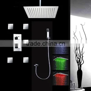 Conceal Led Rain Shower Set 16 Inches Led Bathroom Shower Set With 2 Inches Massage Shower Jets thumbnail-1