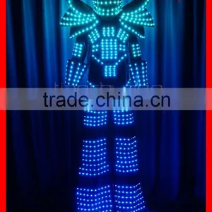 High Quality LED Jumping Suit Stilt Walker Led Robot Costume thumbnail-1