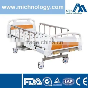 China Manufacturer Double Crank Manual Hospital Bed thumbnail-1