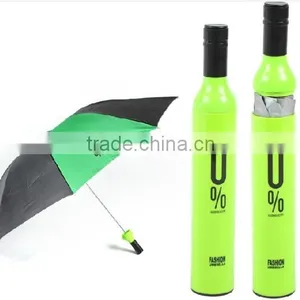 High Quality 21 Inch Triple-Folding Promotion Wine Bottle Umbrella thumbnail-6